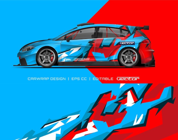 abstract autowrapontwerp modern racen achtergrondontwerp voor voertuigwrap raceautorally enz