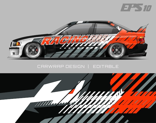 abstract autowrapontwerp modern racen achtergrondontwerp voor voertuigwrap raceautorally enz