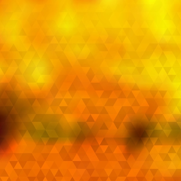 Abstract autumn background of small triangles in orange colors