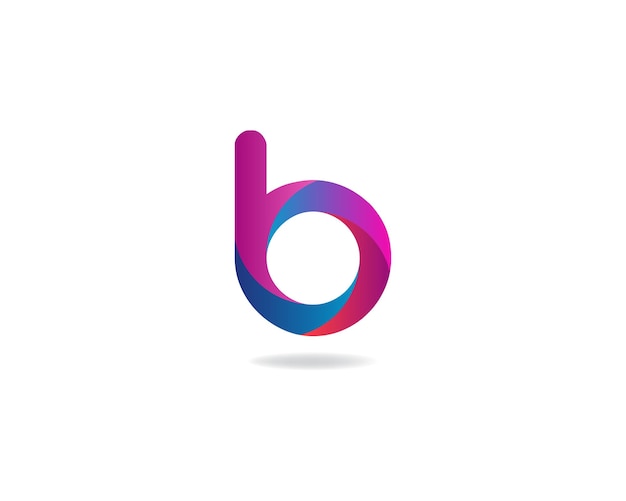 abstract b letter logo design