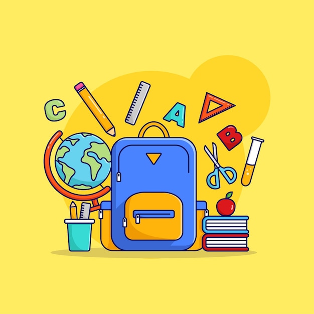 Abstract back to school illustration