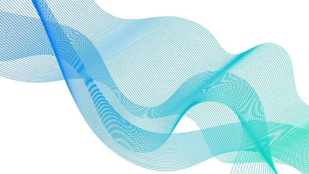 Абстрактный фон с красочными линиями градиента волны на белом фоне. фон современной технологии, дизайн волны. векторная иллюстрация