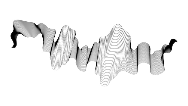 Sfondo astratto con linee sfumate d'onda