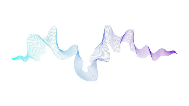 Abstract backdrop with wave gradient lines