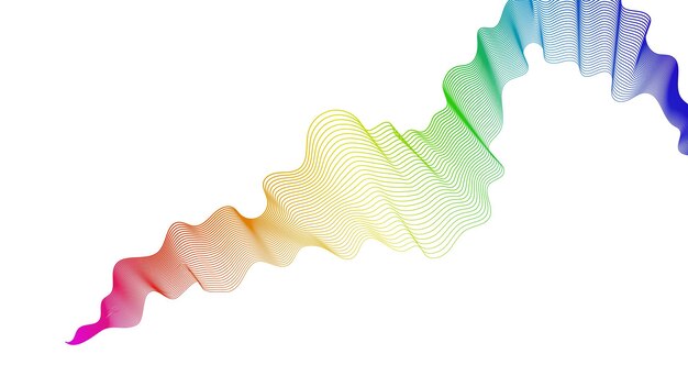 Abstract backdrop with wave gradient lines