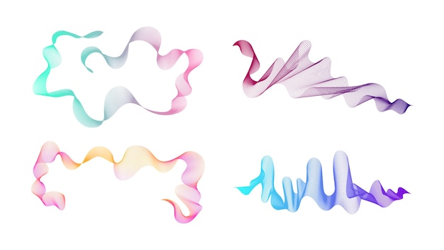 Abstract backdrop with wave gradient lines