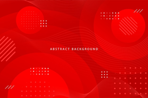 Abstract backgroun design with red color wave for web banner poster flyer