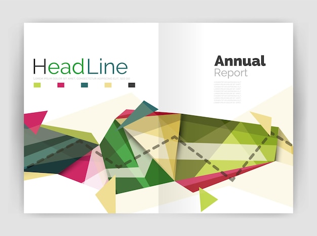 Abstract background annual report template