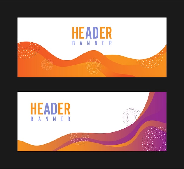 Abstract background banner template vector website header advertising