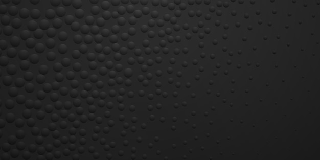 Vector abstract background in black colors with many convex small circles