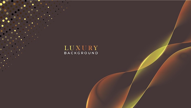 Vector abstract background black gold wave side luxury