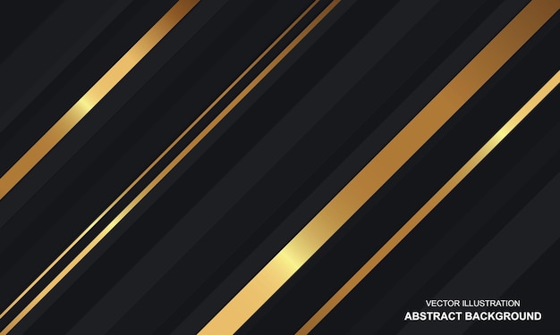 Vector abstract background black and golden luxury