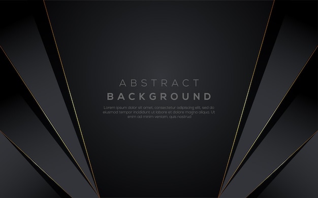 Abstract background in black and line gold color