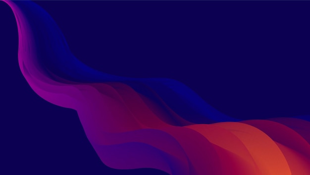 абстрактный фон Синий фон с красными и синими волнами