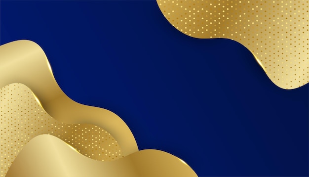 Abstract background blue and gold gradient Modern blue abstract geometric rectangle box lines background for presentation design banner brochure and business card