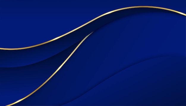 抽象的な背景の青と金のグラデーションモダンな青の抽象的な幾何学的な長方形のボックスラインの背景プレゼンテーションデザインバナーパンフレットと名刺