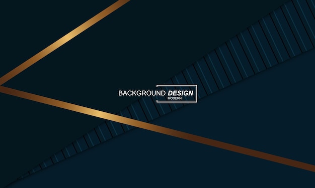 Abstract background blue and golden with lines luxury