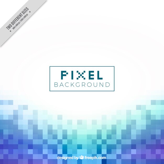 Abstract background of blue pixels