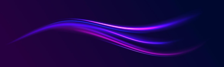 Vector abstract background in blue and purple neon glow colors png lens light neon line blur beam