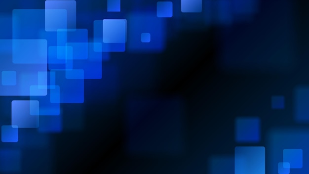 Abstract background of blurry squares in blue colors