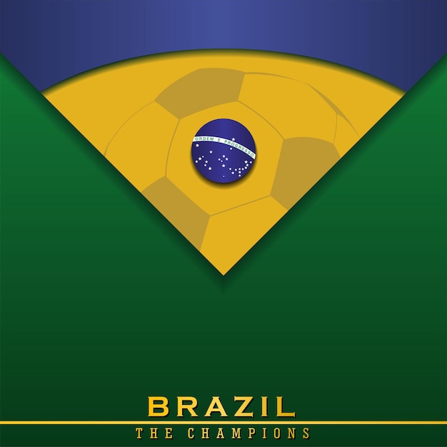 Abstract background brazil flag world cup qatar 2022 vector illustration and text perfect color combination