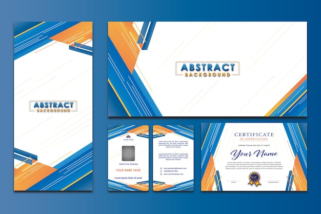 Abstract background certificate template or business card