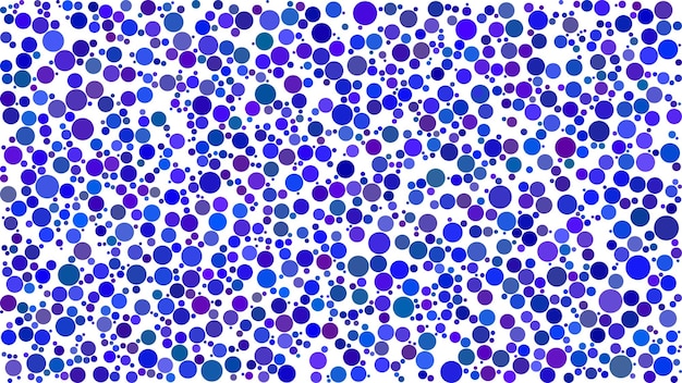 Abstract background of circles of different sizes in shades of blue colors on white background