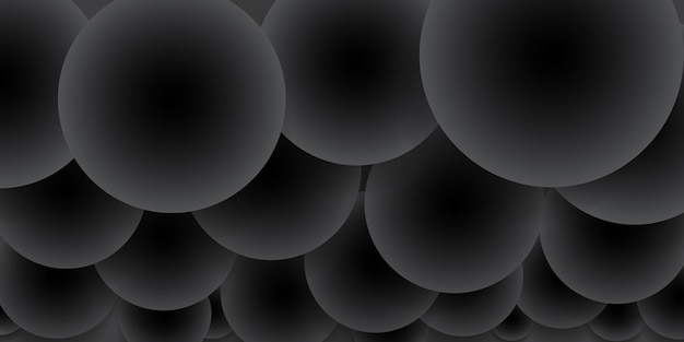 Abstract background of circles with shadows in black colors