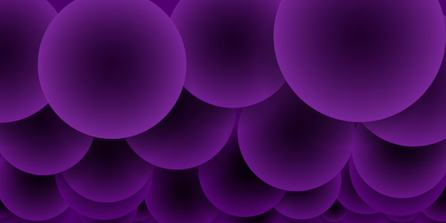 Abstract background of circles with shadows in purple colors