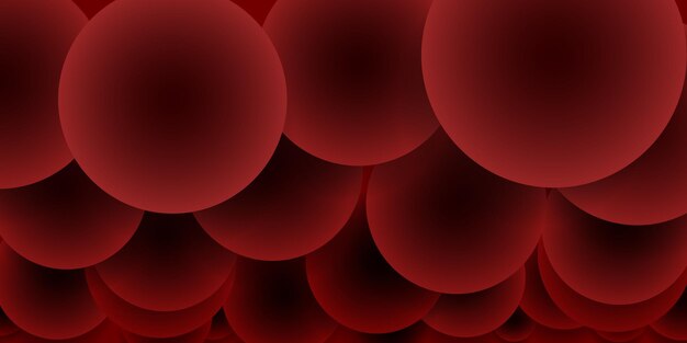 Abstract background of circles with shadows in red colors