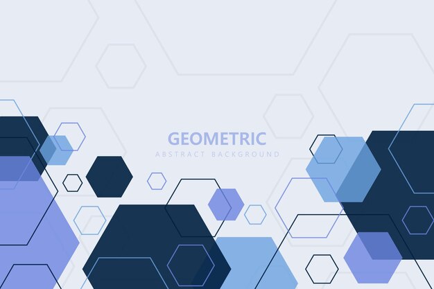 Sfondo astratto di linee geometriche colorate e forme esagonali