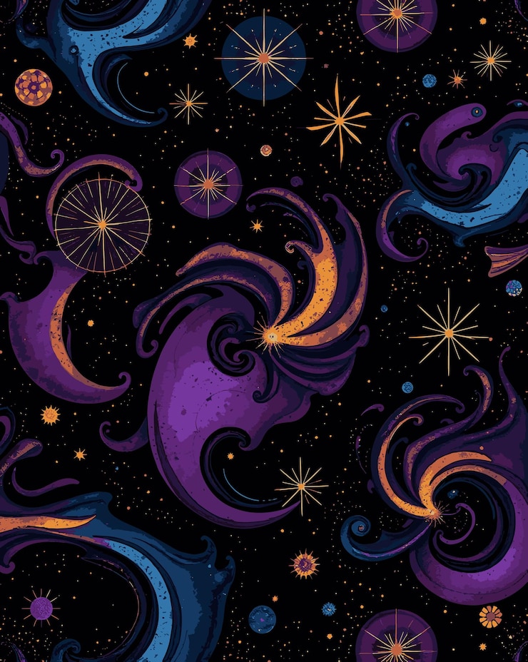 Vector abstract background a colorful illustration with the words stars and the word space