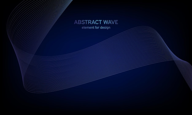 Abstract background colorful wave element stylized line