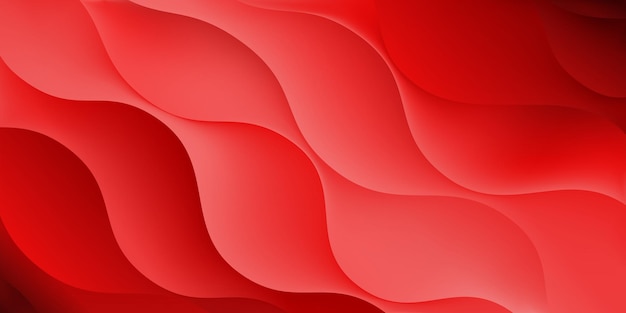 Abstract background of colorful wavy lines in red colors