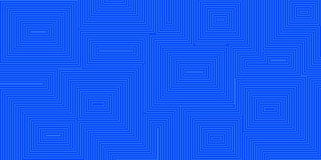 Abstract background of concentric squares in blue colors