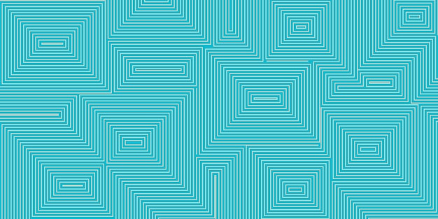 Abstract background of concentric squares in light blue colors