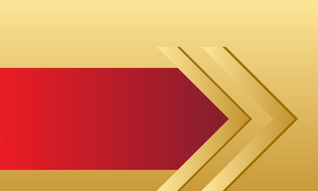Вектор Абстрактная фоновая концепция геометрических слоев чистого красного и золотого цветов для бизнес-презентации