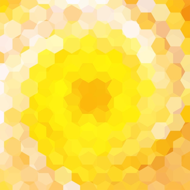 Vector abstract background consisting of yellow hexagons vector illustration