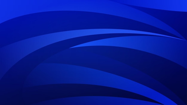 Vector abstract background of curved lines in blue colors