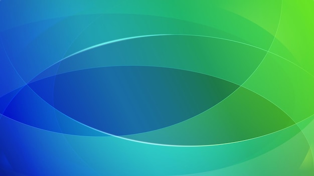 Abstract background of curved lines in blue and green colors