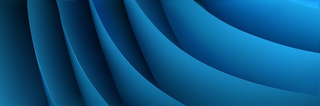 Abstract background of curved volumetric paper sheets in blue colors