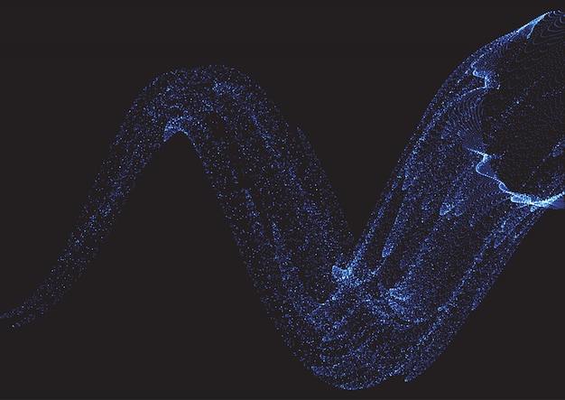 Sfondo astratto di punti cyber che scorre