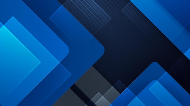 Abstract background dark blue and black with modern corporate concept and square element shapes