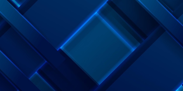 モダンな企業コンセプトの抽象的な背景ダークブルー。青と黒のグラデーションの幾何学的形状の背景