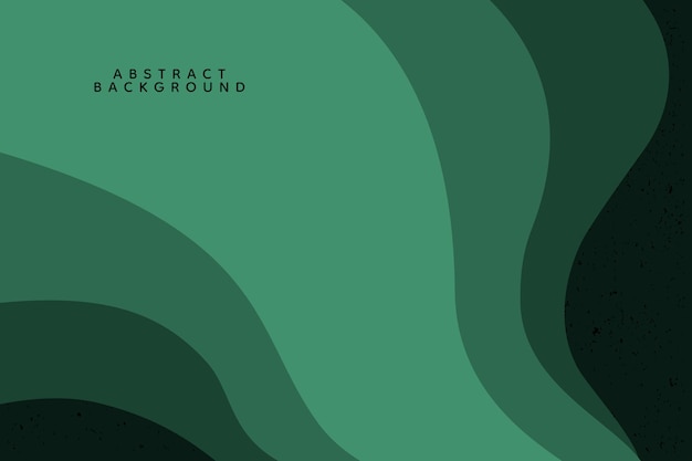 Абстрактный фон в темно-зеленом цвете плоский дизайн волнистый стиль векторных графических фонов