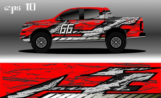 abstract background design for car wrap of 4x4 truck, rally, van, suv and other cars