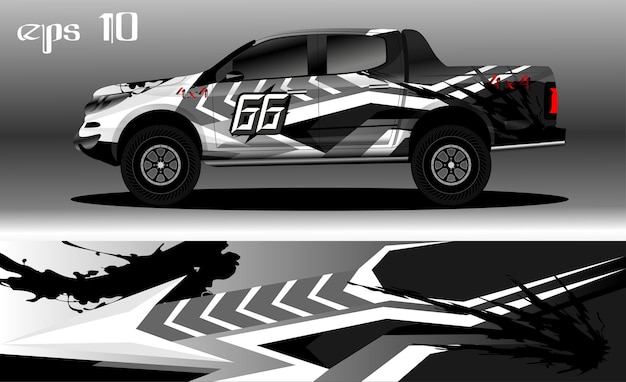 abstract background design for car wrap of 4x4 truck, rally, van, suv and other cars