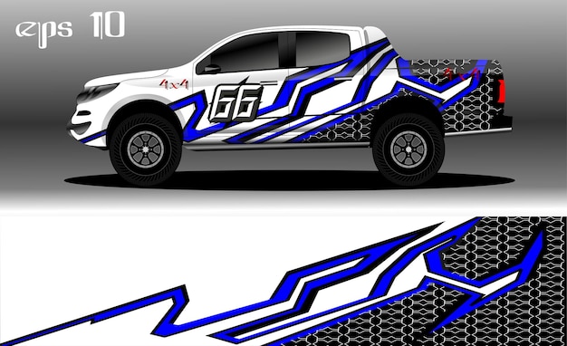 abstract background design for car wrap of 4x4 truck, rally, van, suv and other cars