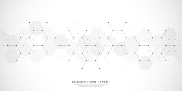 Abstract background and design element with hexagons pattern and geometric shapes for your drafting