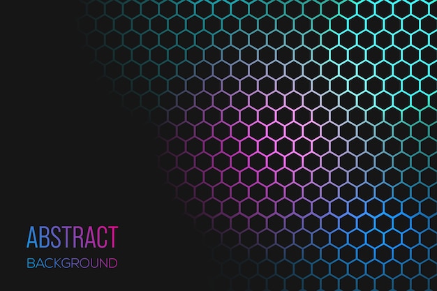 Vector abstract background design hexagon with gradient
